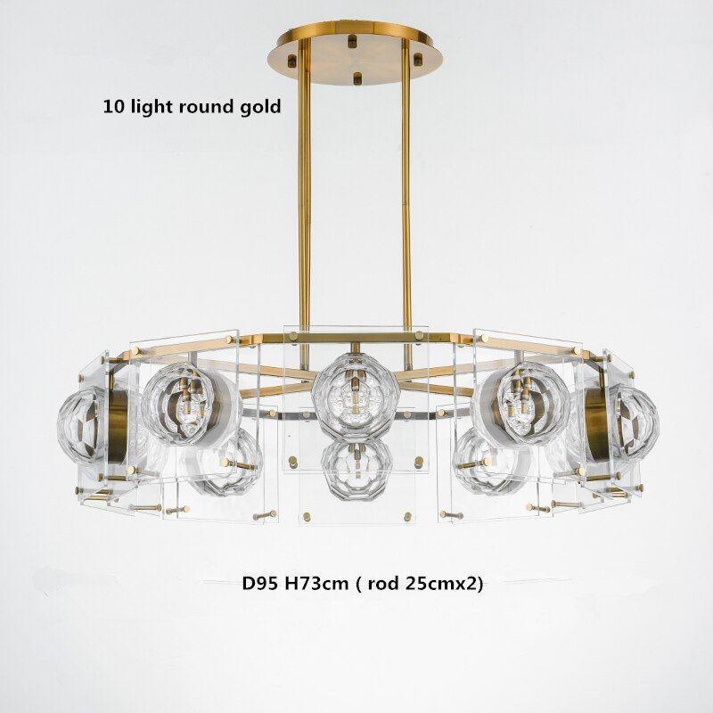 Crystal Balls Chandelier - Kitchen Island Lighting-MinimalisticDecor.com