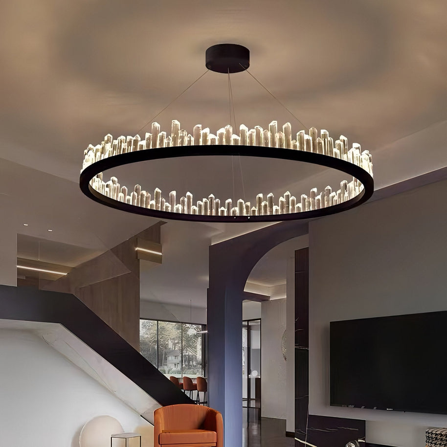 Crystal Chandelier: Exquisite Lustre for Elegant Spaces-MinimalisticDecor.com