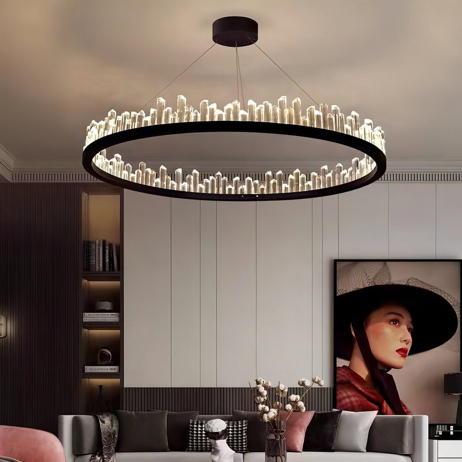 Crystal Chandelier: Exquisite Lustre for Elegant Spaces-MinimalisticDecor.com