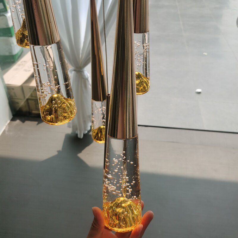 Crystal Cones Staircase Chandelier - Stunning Ambiance-MinimalisticDecor.com