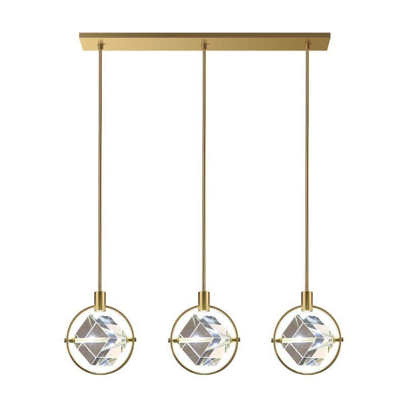 Crystal Cube LED Rotatable Pendant Chandelier-MinimalisticDecor.com
