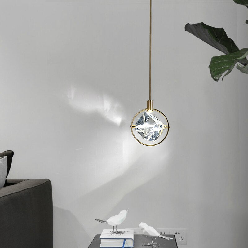 Crystal Cube LED Rotatable Pendant Chandelier-MinimalisticDecor.com