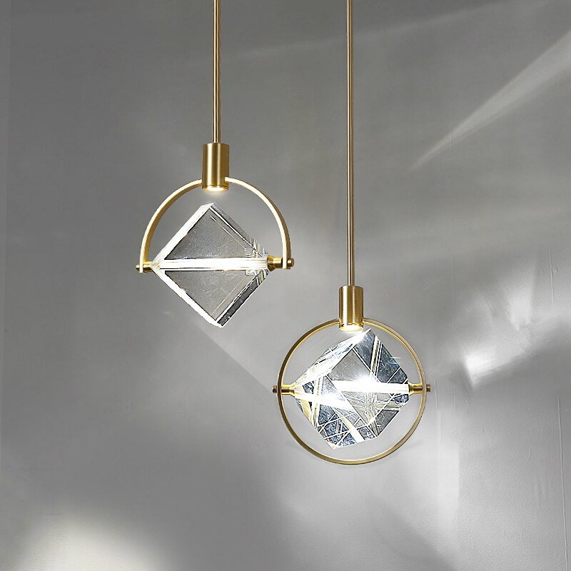 Crystal Cube LED Rotatable Pendant Chandelier-MinimalisticDecor.com