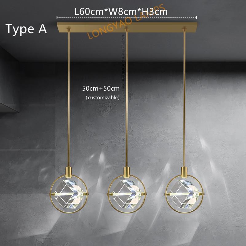 Crystal Cube LED Rotatable Pendant Chandelier-MinimalisticDecor.com
