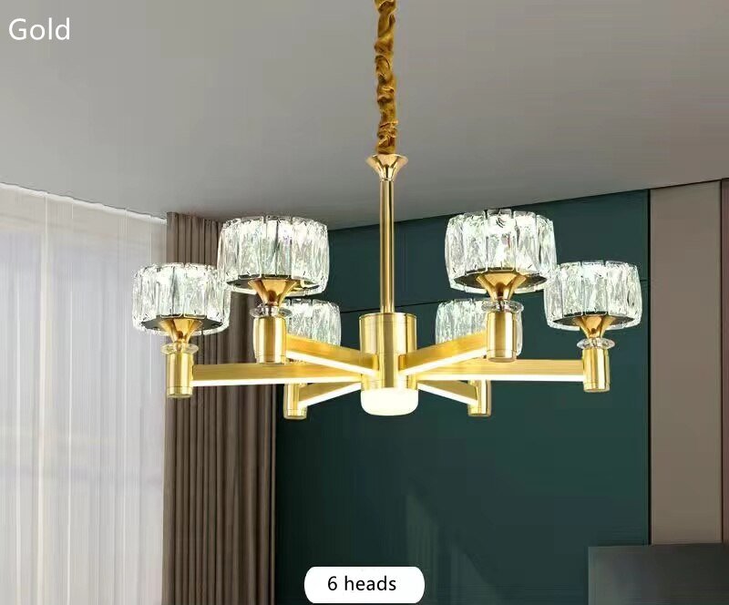 Crystal Cylinders LED Chandelier - Modern Lighting-MinimalisticDecor.com