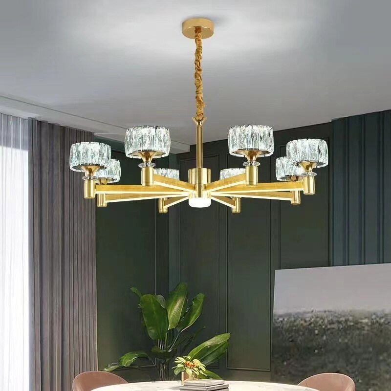 Crystal Cylinders LED Chandelier - Modern Lighting-MinimalisticDecor.com