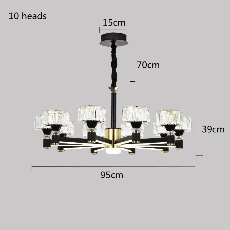 Crystal Cylinders LED Chandelier - Modern Lighting-MinimalisticDecor.com
