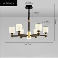Crystal Cylinders LED Chandelier - Modern Lighting-MinimalisticDecor.com