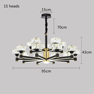 Crystal Cylinders LED Chandelier - Modern Lighting-MinimalisticDecor.com