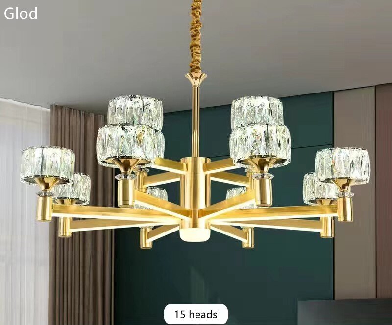 Crystal Cylinders LED Chandelier - Modern Lighting-MinimalisticDecor.com