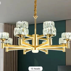 Crystal Cylinders LED Chandelier - Modern Lighting-MinimalisticDecor.com