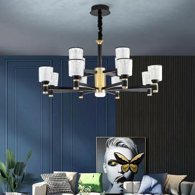 Crystal Cylinders LED Chandelier - Modern Lighting-MinimalisticDecor.com
