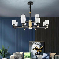 Crystal Cylinders LED Chandelier - Modern Lighting-MinimalisticDecor.com