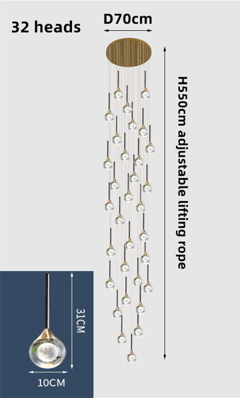 Crystal Drops Chandelier-MinimalisticDecor.com
