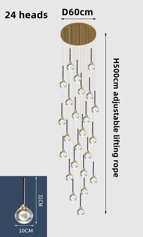 Crystal Drops Chandelier-MinimalisticDecor.com