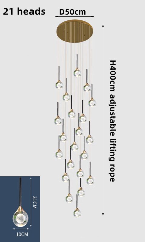 Crystal Drops Chandelier-MinimalisticDecor.com