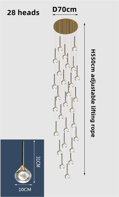 Crystal Drops Chandelier-MinimalisticDecor.com