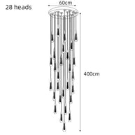 Crystal Drops Staircase Chandelier: Elegant Lighting-MinimalisticDecor.com