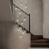 Crystal Drops Staircase Chandelier - Exquisite Home Lighting-MinimalisticDecor.com