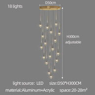 Crystal Drops Staircase Chandelier - Exquisite Home Lighting-MinimalisticDecor.com