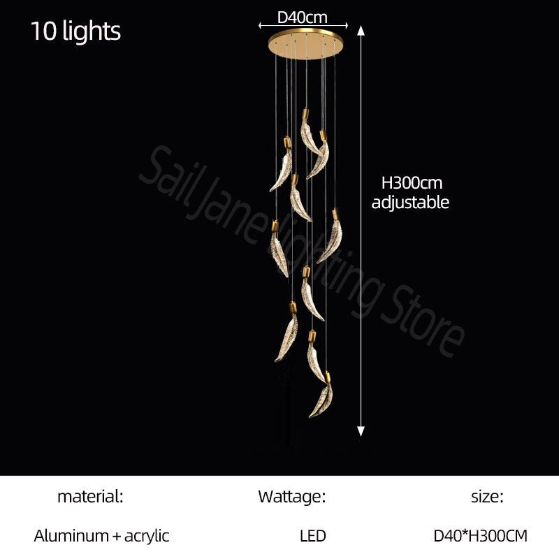 Crystal Feather Chandelier - Exquisite Lighting Décor-MinimalisticDecor.com