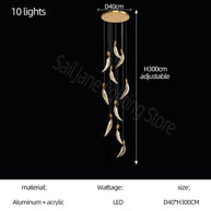 Crystal Feather Chandelier - Exquisite Lighting Décor-MinimalisticDecor.com