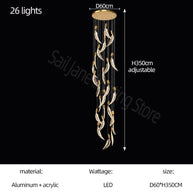 Crystal Feather Chandelier - Exquisite Lighting Décor-MinimalisticDecor.com