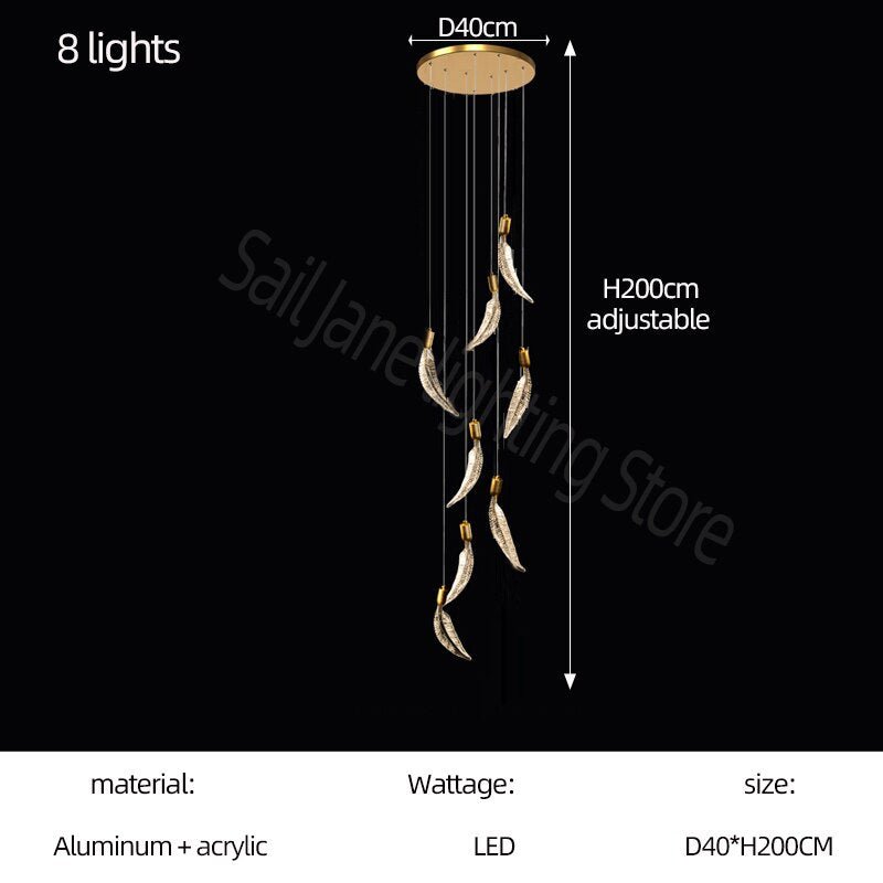 Crystal Feather Chandelier - Exquisite Lighting Décor-MinimalisticDecor.com