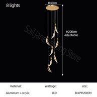 Crystal Feather Chandelier - Exquisite Lighting Décor-MinimalisticDecor.com