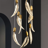 Crystal Feather Chandelier - Exquisite Lighting Décor-MinimalisticDecor.com