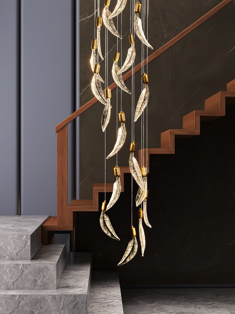 Crystal Feather Chandelier - Exquisite Lighting Décor-MinimalisticDecor.com