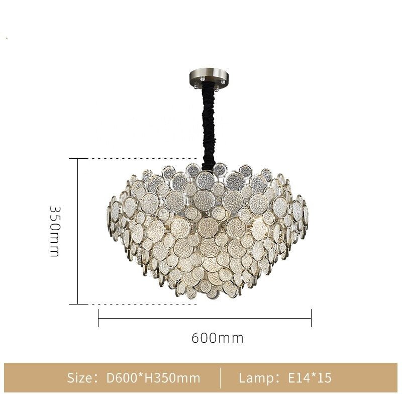 Crystal Glass Chandelier – Illuminate with Elegance-MinimalisticDecor.com