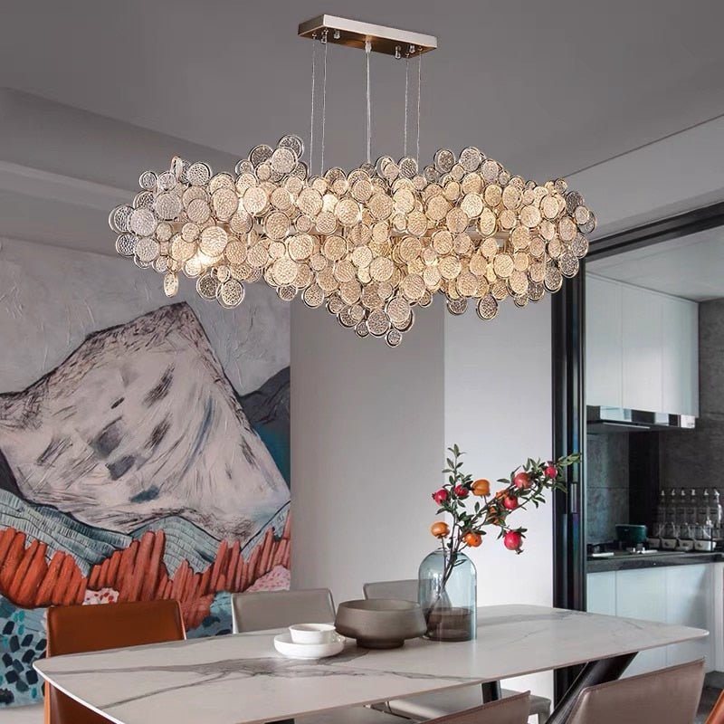 Crystal Glass Chandelier – Illuminate with Elegance-MinimalisticDecor.com