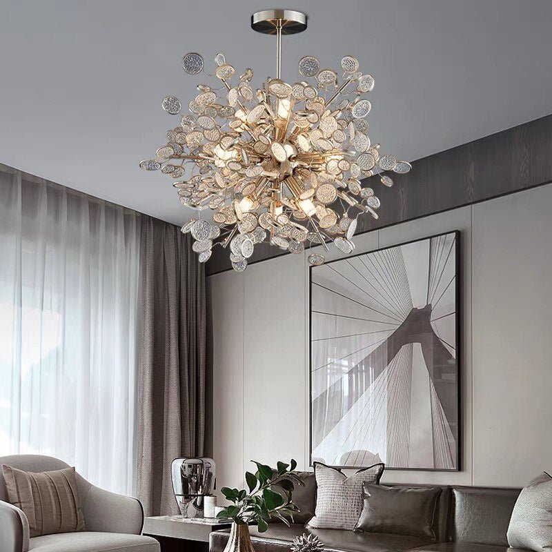 Crystal Glass Chandelier – Illuminate with Elegance-MinimalisticDecor.com