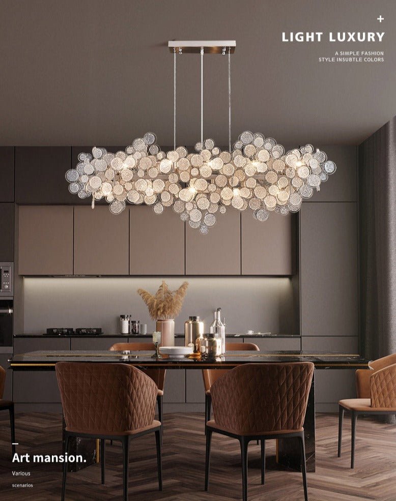 Crystal Glass Chandelier – Illuminate with Elegance-MinimalisticDecor.com