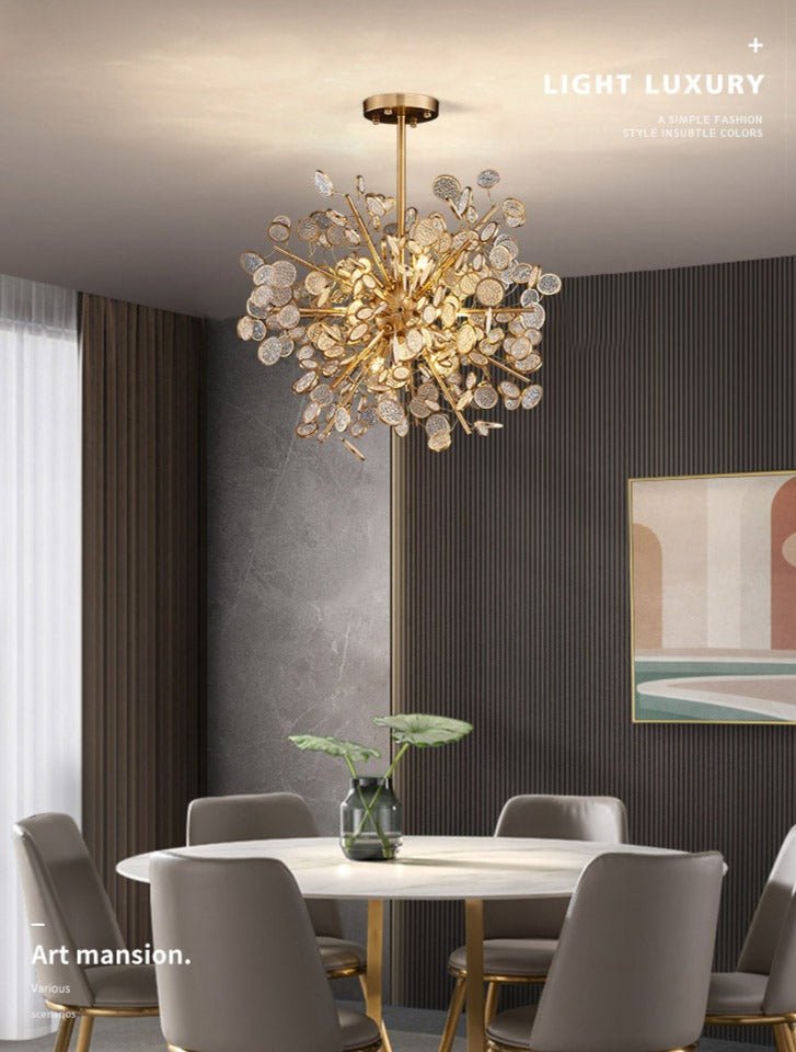 Crystal Glass Chandelier – Illuminate with Elegance-MinimalisticDecor.com