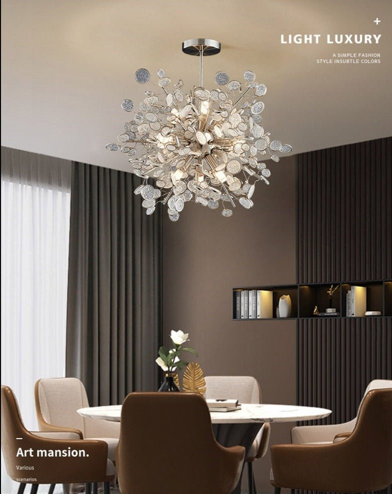 Crystal Glass Chandelier – Illuminate with Elegance-MinimalisticDecor.com