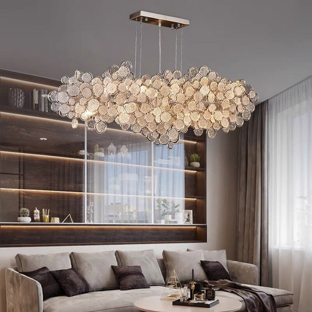 Crystal Glass Chandelier – Illuminate with Elegance-MinimalisticDecor.com