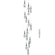 Crystal K9 Drops Staircase Chandelier – Luxury Pendant Light-MinimalisticDecor.com