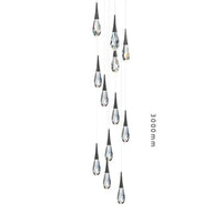 Crystal K9 Drops Staircase Chandelier – Luxury Pendant Light-MinimalisticDecor.com