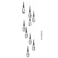 Crystal K9 Drops Staircase Chandelier – Luxury Pendant Light-MinimalisticDecor.com