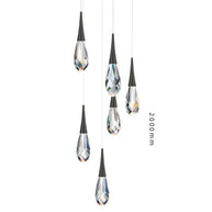 Crystal K9 Drops Staircase Chandelier – Luxury Pendant Light-MinimalisticDecor.com