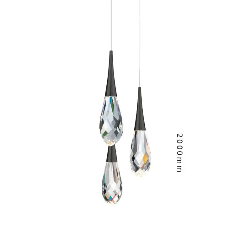 Crystal K9 Drops Staircase Chandelier – Luxury Pendant Light-MinimalisticDecor.com