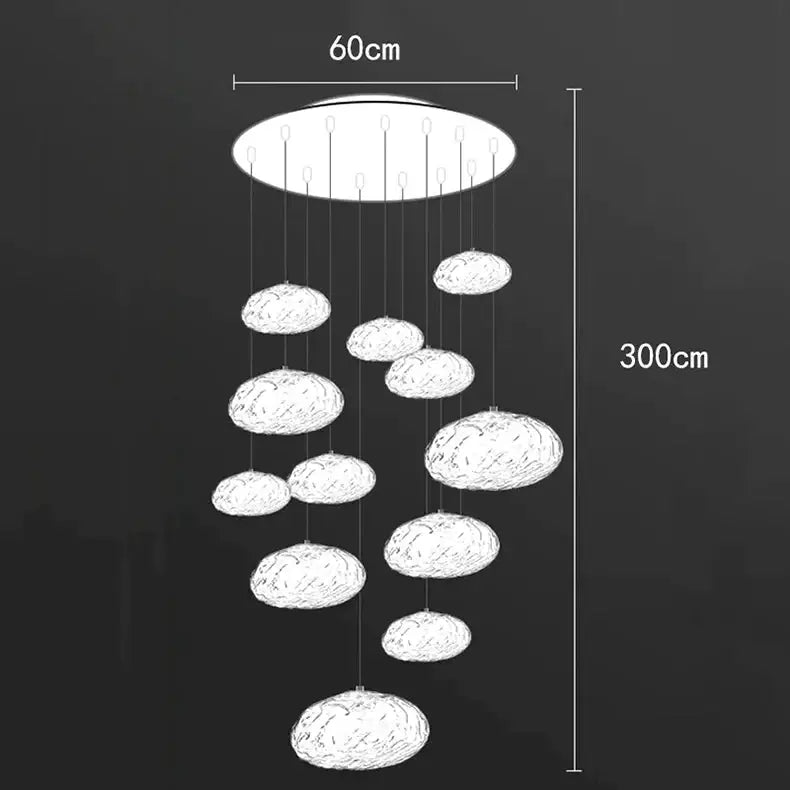 Crystal Lava Pebbles Chandelier - Elegant Lighting-MinimalisticDecor.com