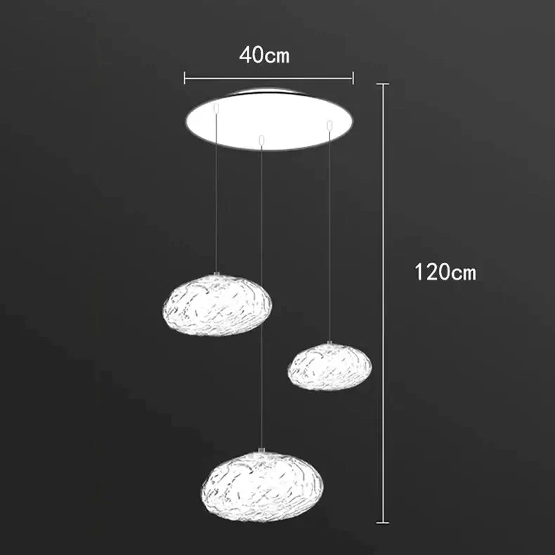 Crystal Lava Pebbles Chandelier - Elegant Lighting-MinimalisticDecor.com