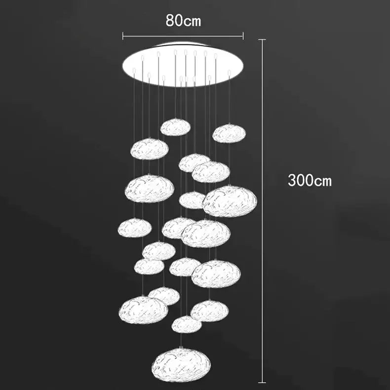 Crystal Lava Pebbles Chandelier - Elegant Lighting-MinimalisticDecor.com
