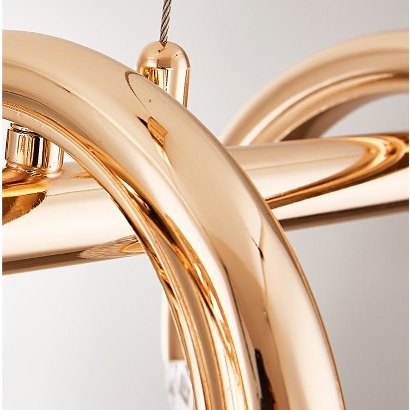 Crystal Loops Hanging Light – Illuminate in Style!-MinimalisticDecor.com