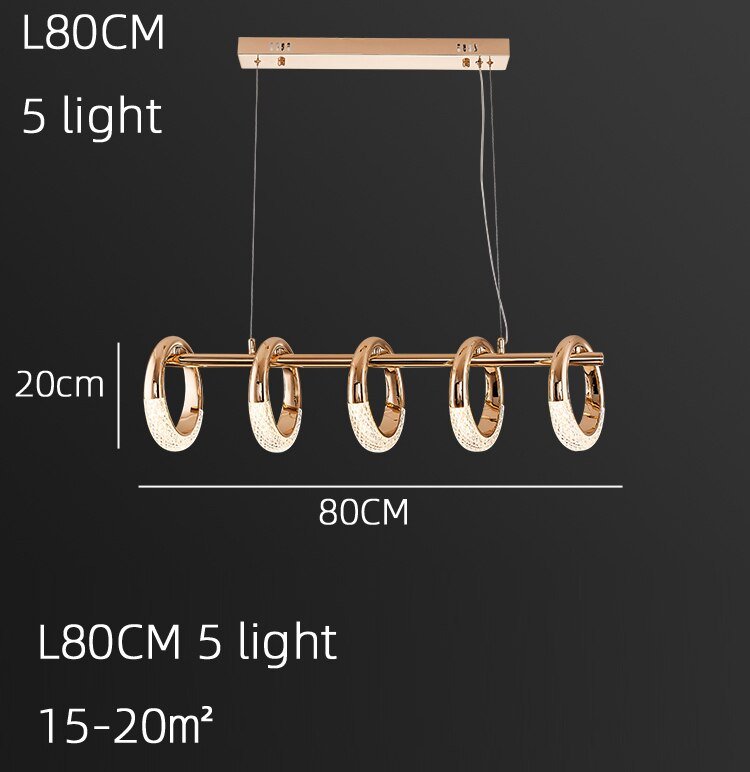 Crystal Loops Hanging Light – Illuminate in Style!-MinimalisticDecor.com