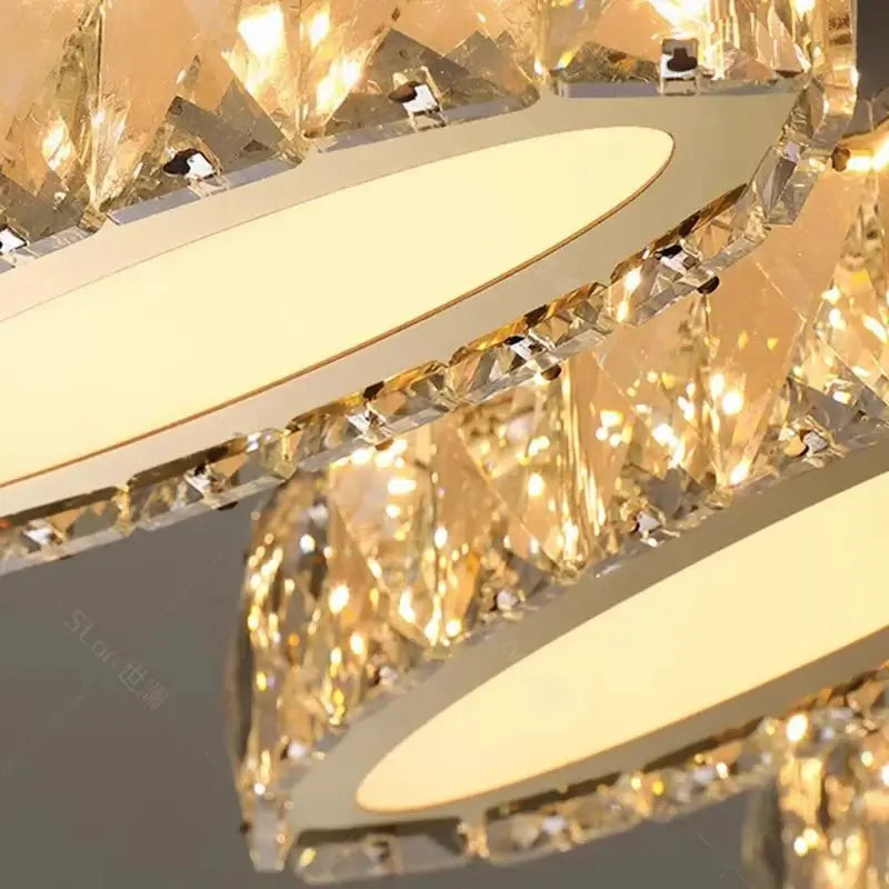 Crystal Mix Loop Kitchen Island Chandelier-MinimalisticDecor.com