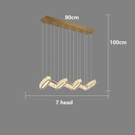 Crystal Mix Loop Kitchen Island Chandelier-MinimalisticDecor.com